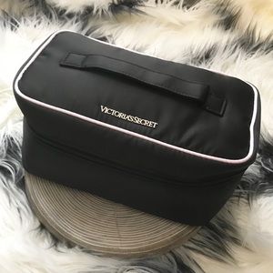 Victoria’s Secret Black Satin Lingerie Travel Case